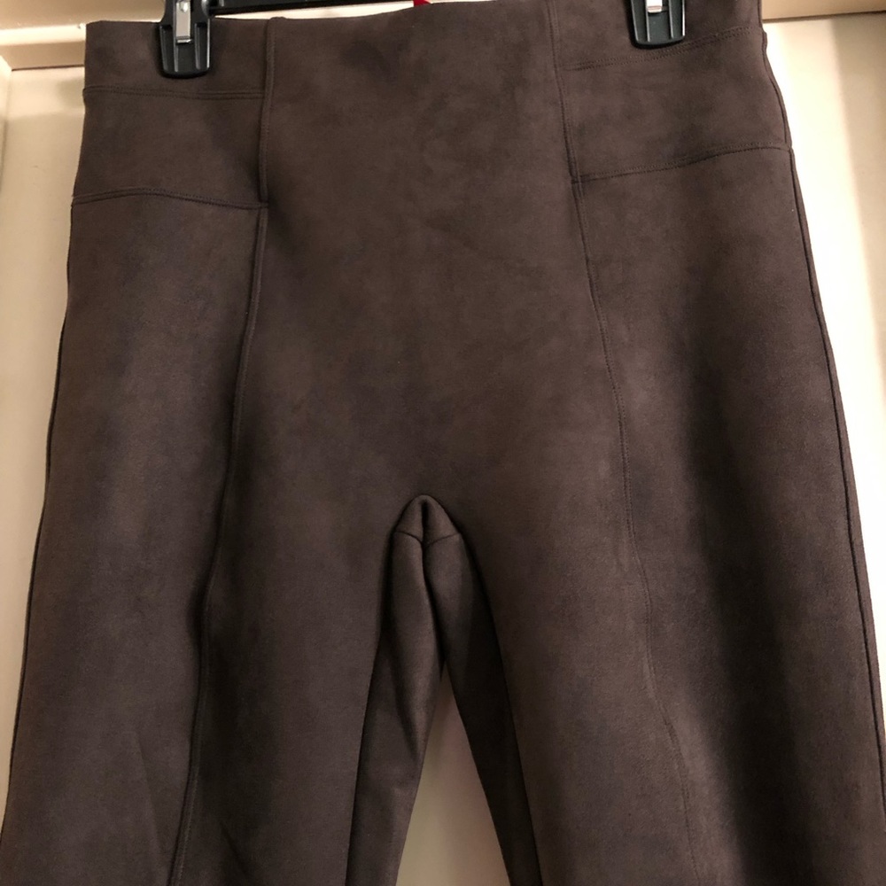 Spanx Chocolate Brown Faux Suede Leggings - Picture 4 of 12